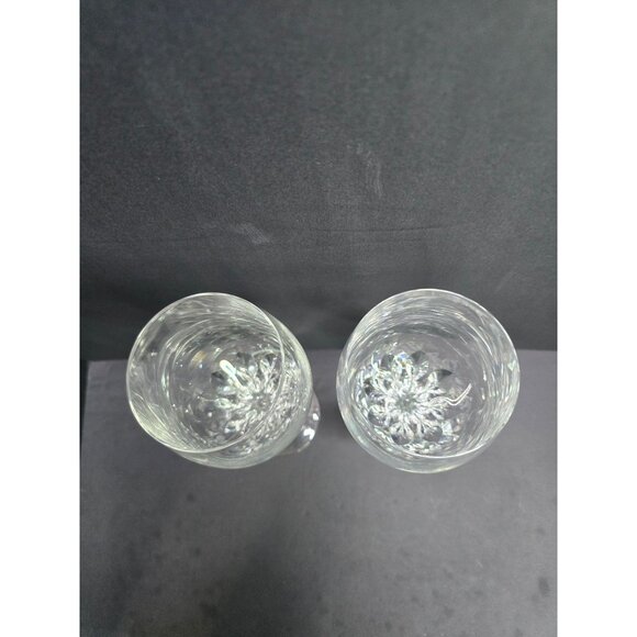 Vtg Gorham Crystal Clear Cut Iced Tea Wine Glasses Drinkware 8.5" Tall Set of 2 - Picture 6 of 11